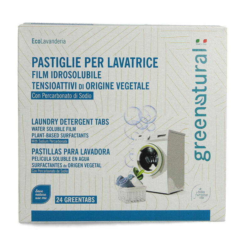 Pastiglie per lavatrice ecologiche. Tabs per il bucato.